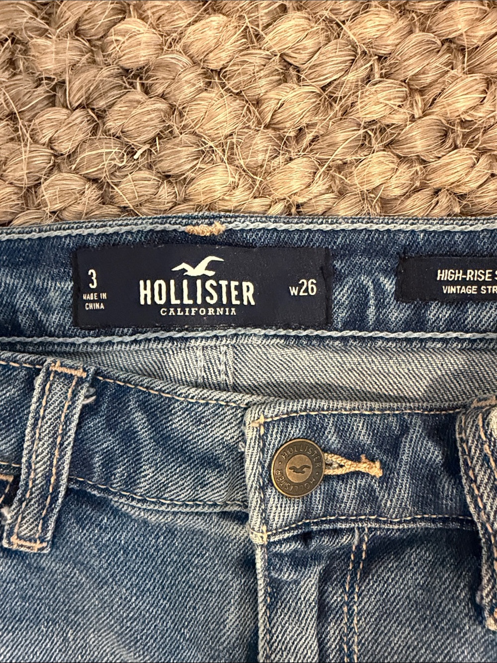 Hollister Ripped Light Blue Denim Mini Skirt - Picture 2 of 4